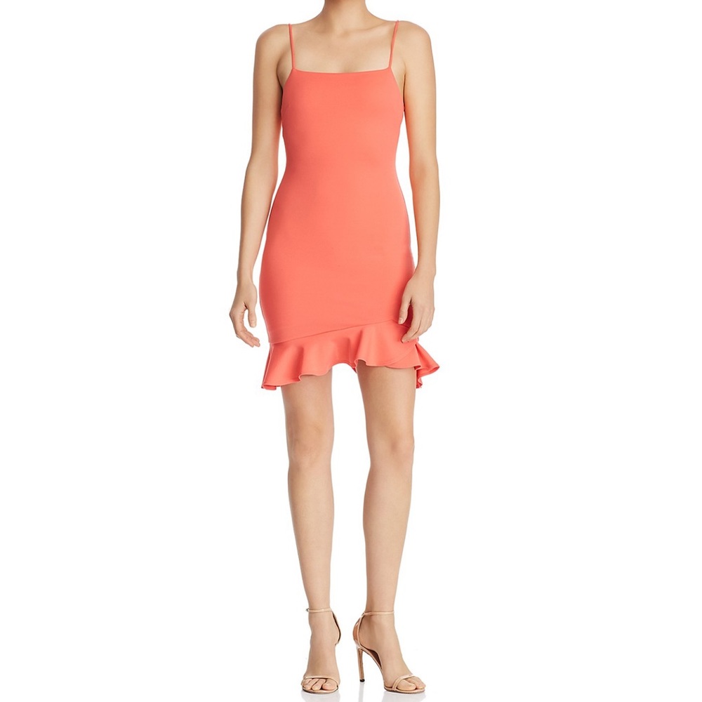 SUNSET & SPRING Ruffle-Hem Body-Con Dress Size S. NWT